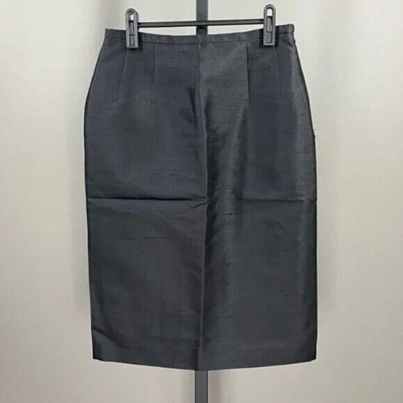 NEW Michael Kors Pencil Skirt Womens 2 black silk straight vintage designer - Picture 1 of 11